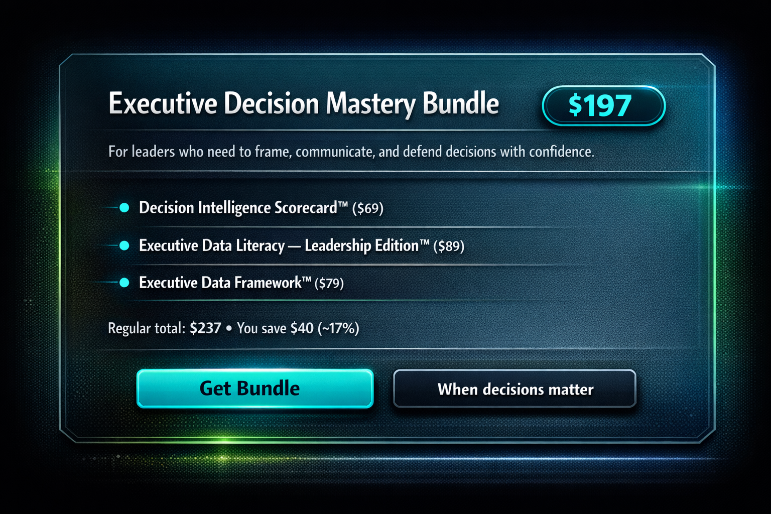 Executive Decision Mastery Bundle card
